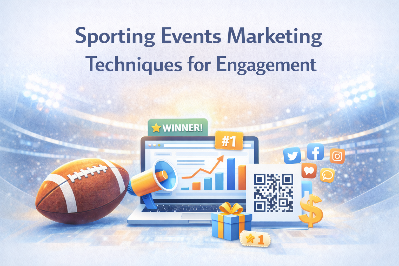 Illustration showing how businesses can use major sporting events like the Super Bowl to increase website traffic with targeted marketing and engagement strategies.
